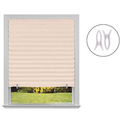 Штора плиссе 90х180 см Рыжий кот Skandi самоклеящаяся бежевая - фото 3