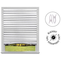 Штора плиссе 90х180 см Рыжий кот Skandi блэкаут самоклеящаяся белая - фото 2