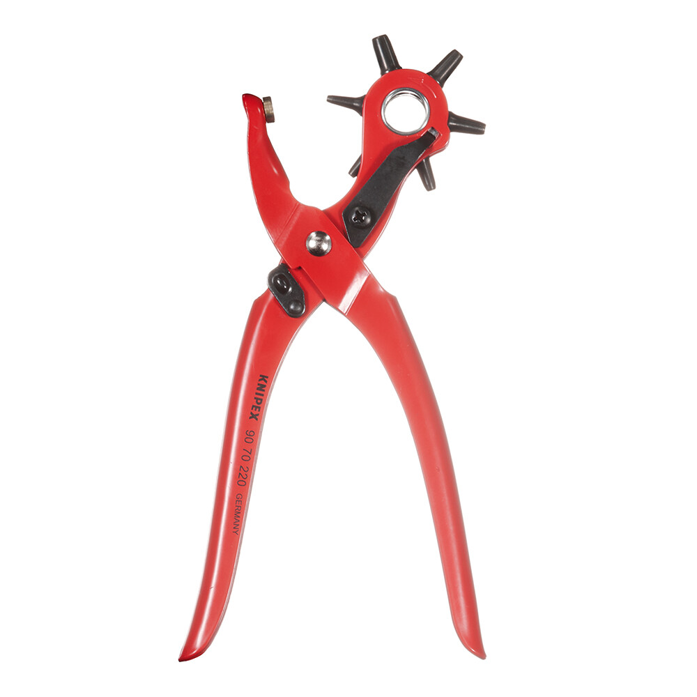 Изображение товара Просечные клещи Knipex 220 мм для кожи и текстиля, сменные пуансоны
