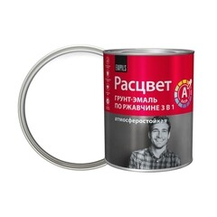 Изображение товара Грунт-эмаль по ржавчине 3в1 Расцвет белая база А глянцевая 0,8 кг