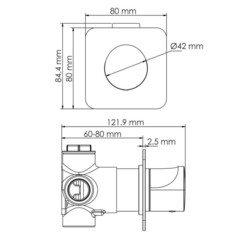 Переключатель потоков для душа WasserKraft на 2 выхода (A268) - фото 2