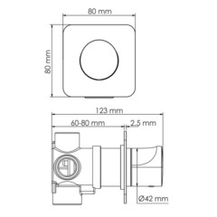 Переключатель потоков для душа WasserKraft Asphe 7700 на 3 выхода (A288) - фото 3
