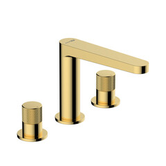 Смеситель для раковины встраиваемый WasserKraft Ems двухвентильный золото (7635)