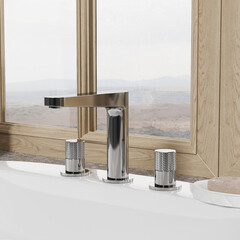 Смеситель для раковины встраиваемый WasserKraft Mosel двухвентильный хром (4635) - фото 5