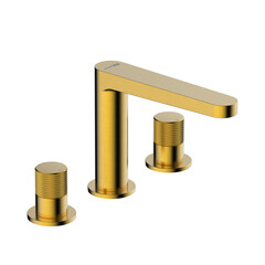 Смеситель для раковины встраиваемый WasserKraft Schunter двухвентильный золото (8235)