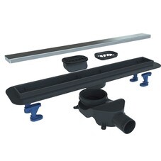 Лоток душевой BelBagno Luce с комбинированным затвором 900х130 мм d50 мм решетка из нержавеющей стали (BB-LD-LUCE-90-CR)