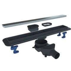 Изображение товара Лоток душевой BelBagno Luce с комбинированным затвором 900х130 мм d50 мм решетка из нержавеющей стали (BB-LD-LUCE-90-CR)