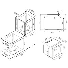 Духовой шкаф электрический встраиваемый Krona Vollmond 60 BL-Bl 595 мм черный - фото 2