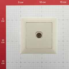 Розетка телевизионная Svet встраиваемая бежевая (SV1001-0039) - фото 3