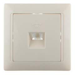Розетка телефонная Svet встраиваемая бежевая RJ11 (SV1001-0041) - фото 1
