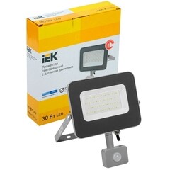 Прожектор светодиодный IEK СДО 07-30Д 6500К 30 Вт IP54 с датчиком движения серый - фото 2