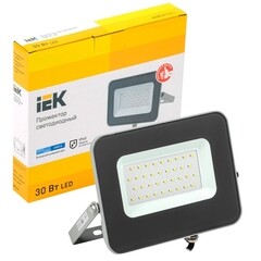 Прожектор светодиодный IEK СДО 07-30 6500К 30 Вт IP65 серый - фото 2