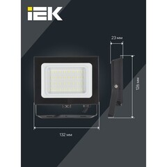 Прожектор светодиодный IEK СДО 06-30 6500К 30 Вт IP65 черный - фото 5