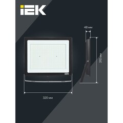 Прожектор светодиодный IEK СДО 06-200 6500К 200 Вт IP65 черный - фото 7