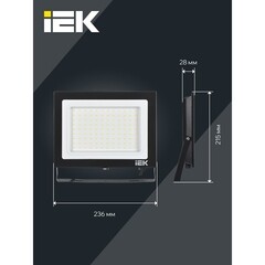 Прожектор светодиодный IEK СДО 06-100 6500К 100 Вт IP65 черный - фото 7