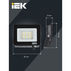 Прожектор светодиодный IEK СДО 06-10 4000К 10 Вт IP65 черный - фото 5