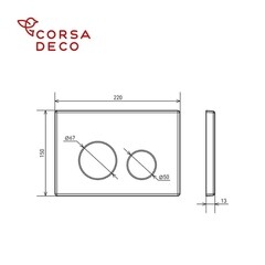 Комплект инсталляции Corsa Deco CX с унитазом Corsa Deco DX Rimless с кнопкой белой и сиденьем дюропласт микролифт - фото 3