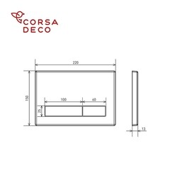 Клавиша смыва для инсталляций Corsa Deco TX хром глянцевая (FBTX) - фото 4
