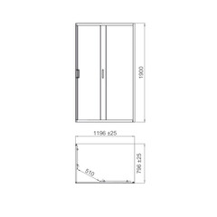Душевой уголок Domani-Spa Cube V128 белый 120х80х190 см прямоугольник стекло матовое 5 мм (DS04CbV128L0M00.W) - фото 7