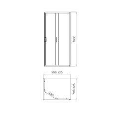 Душевой уголок Domani-Spa Cube V108 черный 100х80х190 см прямоугольник стекло прозрачное 5 мм (DS04CbV108L0Cl00.Gt-Black) - фото 7