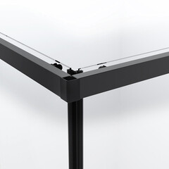 Душевой уголок Domani-Spa Cube V108 черный 100х80х190 см прямоугольник стекло прозрачное 5 мм (DS04CbV108L0Cl00.Gt-Black) - фото 5