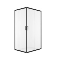 Душевой уголок Domani-Spa Cube V108 черный 100х80х190 см прямоугольник стекло прозрачное 5 мм (DS04CbV108L0Cl00.Gt-Black)