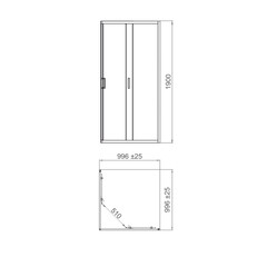 Душевой уголок Domani-Spa Cube V110 графит 100х100х190 см квадрат стекло прозрачное 5 мм (DS04CbV110L0Cl00.Gt-Black) - фото 5