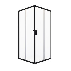 Изображение товара Душевой уголок Domani-Spa Cube V110 графит 100х100х190 см квадрат стекло прозрачное 5 мм (DS04CbV110L0Cl00.Gt-Black)