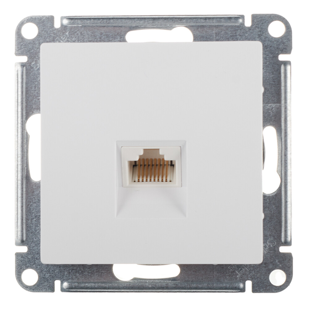 Изображение товара Розетка компьютерная Systeme Electric AtlasDesign встраиваемая белая RJ45 (ATN000183)