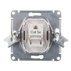 Розетка компьютерная Systeme Electric AtlasDesign встраиваемая белая RJ45 (ATN000183) - фото 4