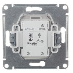 Переключатель Systeme Electric AtlasDesign Aqua одноклавишный встраиваемый белый (ATN440161) - фото 4