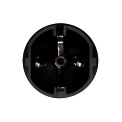 Вилка штепсельная UNIVersal с заземлением IP44 с ушком черная - фото 2