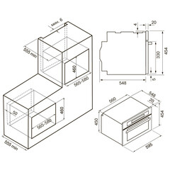 Духовой шкаф электрический встраиваемый Krona Ratsel 45 BL-BL 595 мм черный - фото 2