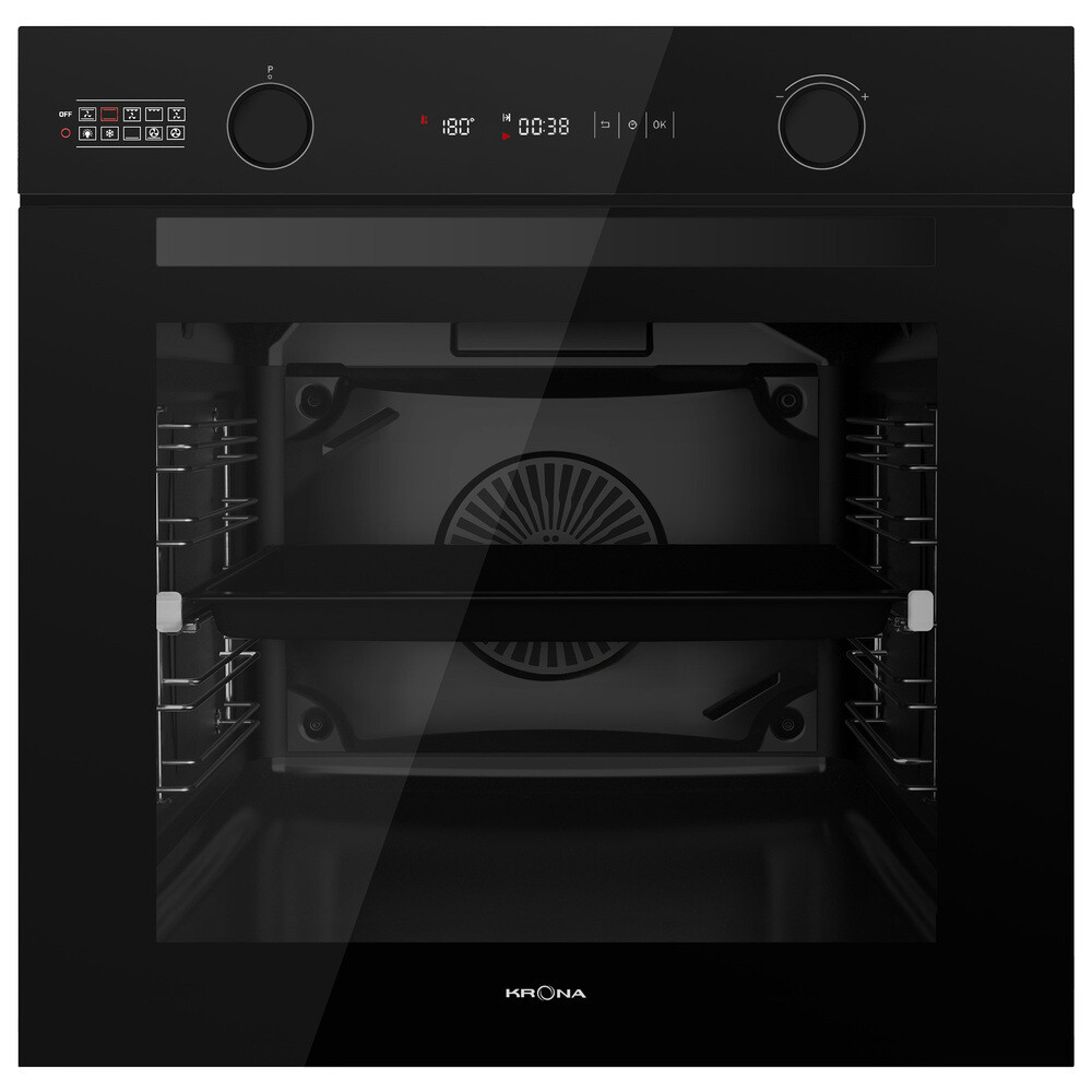 

Духовой шкаф электрический встраиваемый Krona Nero max 60 BL/BL 595 мм черный (КА-00007446)