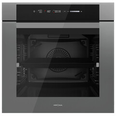 Духовой шкаф электрический встраиваемый Krona Mysterium max 60 GR 595 мм графит - фото 1