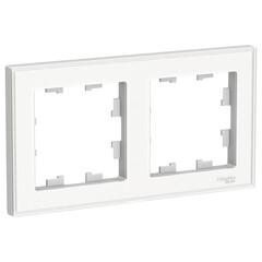 Изображение товара Рамка Systeme Electric AtlasDesign Art двухместная белая (ATN200102)