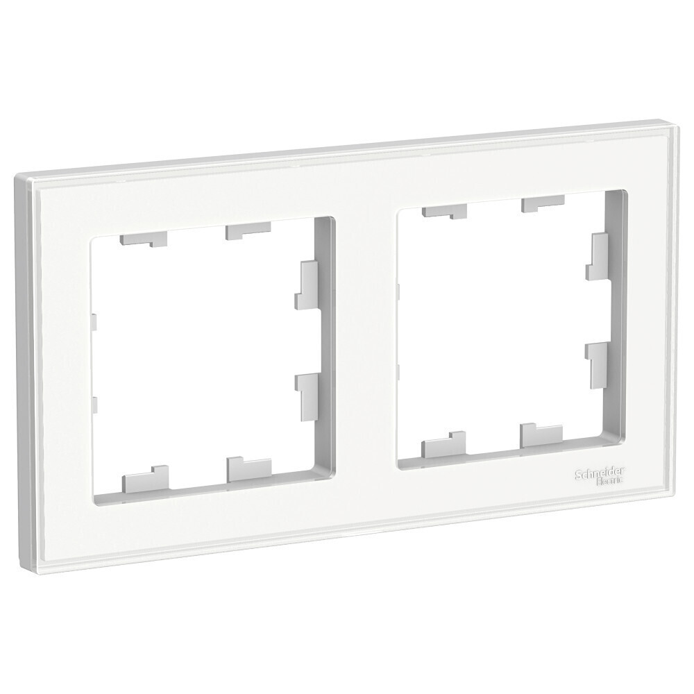 Рамка Systeme Electric AtlasDesign Art двухместная белая (ATN200102)