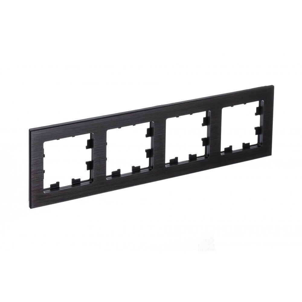 Рамка Systeme Electric AtlasDesign Nature четырехместная оникс (ATN312304)