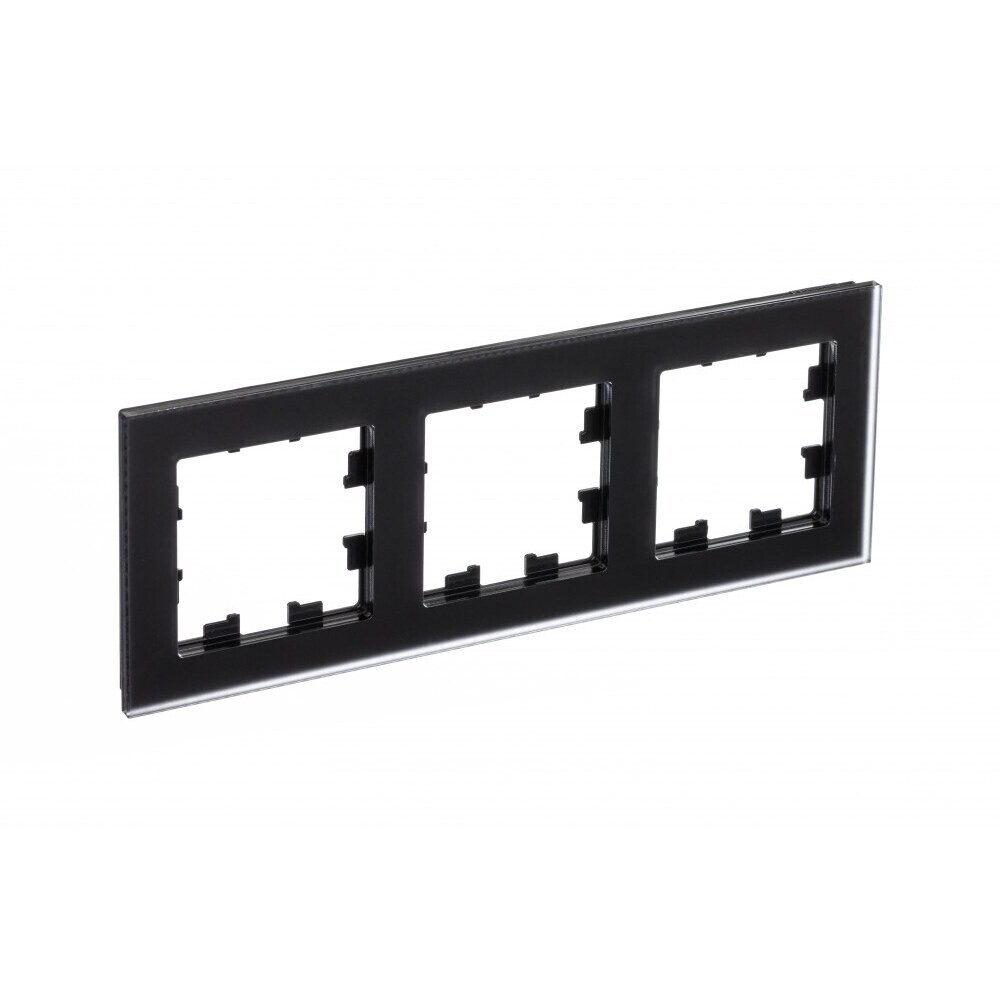 Рамка Systeme Electric AtlasDesign Nature трехместная черная (ATN331003)