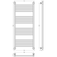Полотенцесушитель водяной Сунержа Богема+ 1200х500 мм лесенка хром - фото 2