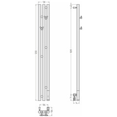 Полотенцесушитель электрический Сунержа Терция 3.0 1200х106 мм 300 Вт правый хром - фото 3