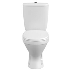 Унитаз-компакт сорт Коммерческий Модель 04 с горизонтальным выпуском с сиденьем полипропилен белый (64884) - фото 9