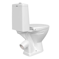 Унитаз-компакт сорт Коммерческий Модель 05 с косым выпуском с сиденьем полипропилен белый (64885) - фото 4