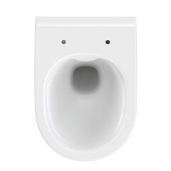 Унитаз подвесной сорт Коммерческий Модель 01 безободковый белый с сиденьем дюропласт микролифт (68366) - фото 8