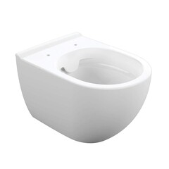 Унитаз подвесной сорт Коммерческий Модель 01 безободковый белый с сиденьем дюропласт микролифт (68366) - фото 4