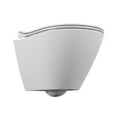 Унитаз подвесной сорт Коммерческий Модель 02 безободковый белый с сиденьем дюропласт микролифт (68367) - фото 3