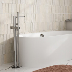 Смеситель для ванны напольный WasserKraft Mosel 4600 хром однорычажный с лейкой (4621) - фото 3