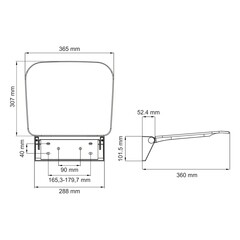 Сиденье для душа WasserKraft алюминий черное (SS404) - фото 2