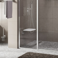 Сиденье для душа WasserKraft полипропилен белое (SS401) - фото 3