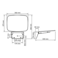 Сиденье для душа WasserKraft полипропилен белое (SS401) - фото 2